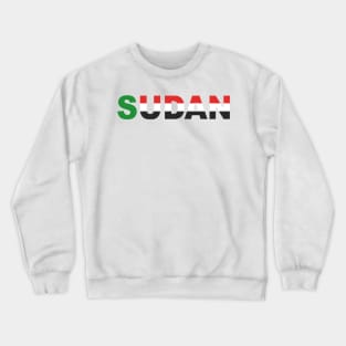 Flag Sudan Text Crewneck Sweatshirt